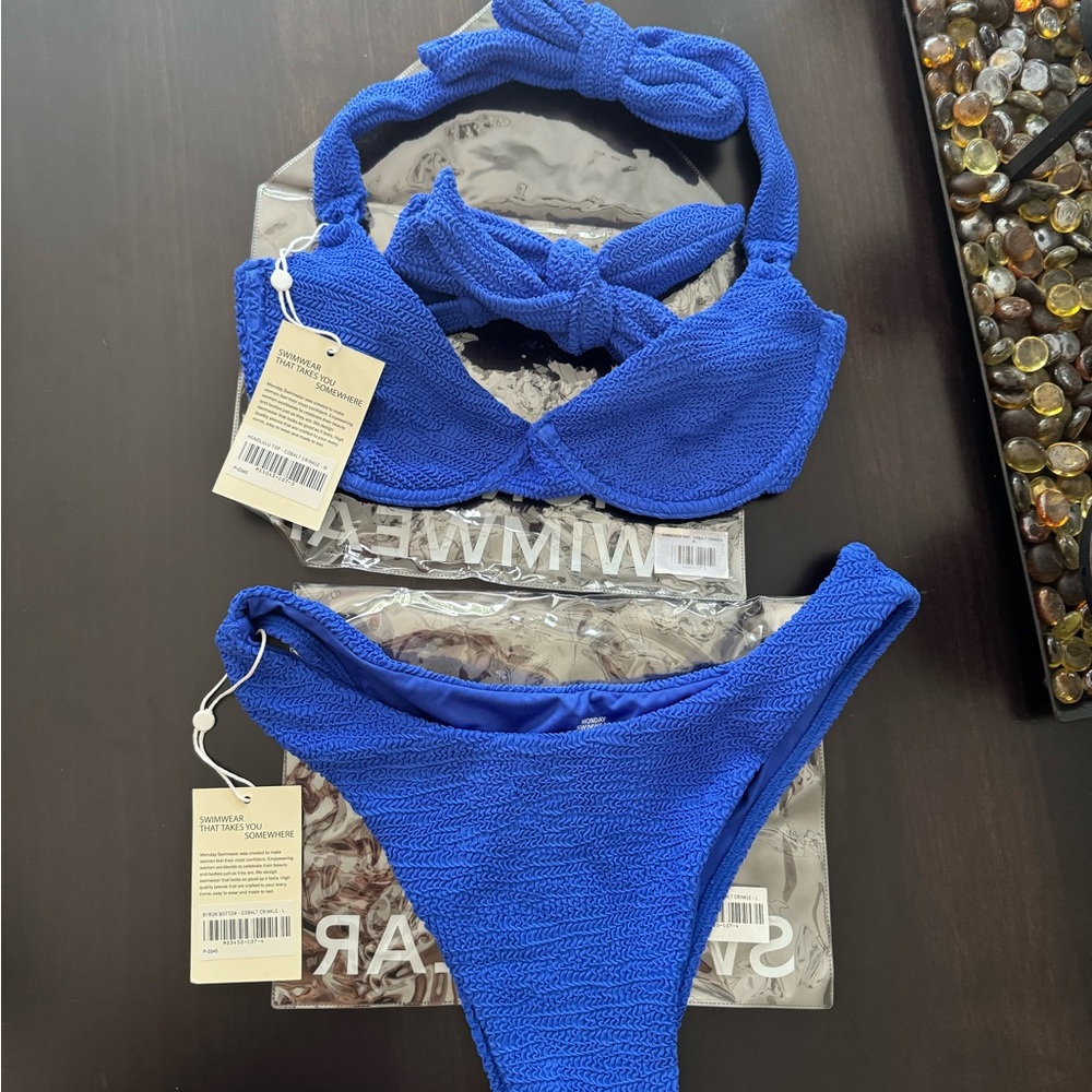 Monday Swimwear Blue Bikini Set
